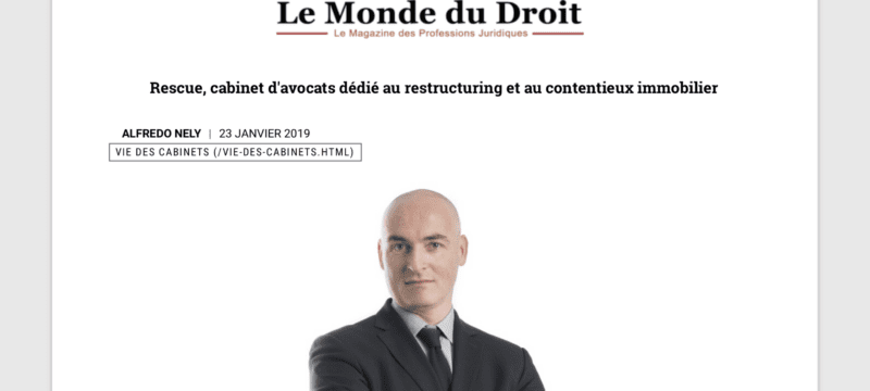 Le Monde du Droit relaie la création de Rescue